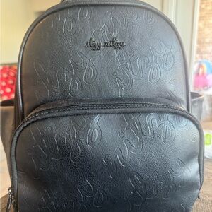 Itzy Ritzy Embossed Black mini Backpack Like New